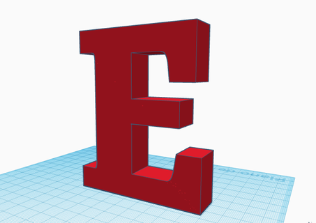 letter e - alphabet + sign ad advertising abc lamp name led 3d print model - Mito3D