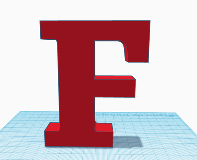 letter f - alphabet + sign ad advertising abc lamp name led 3d print model - Mito3D