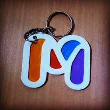 letter flat keychain jewelry toy art 3d print model - Mito3D