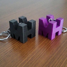 letter keychain keychain letter art jewelry 3d print model - Mito3D