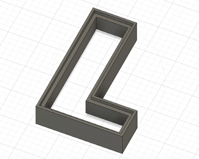 letter l print sign decoration mold form alphabet initial 3d print model - Mito3D