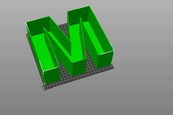 letter m sweets or small items 3d print model - Mito3D