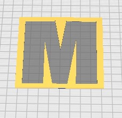 letter m art 3d print model - Mito3D