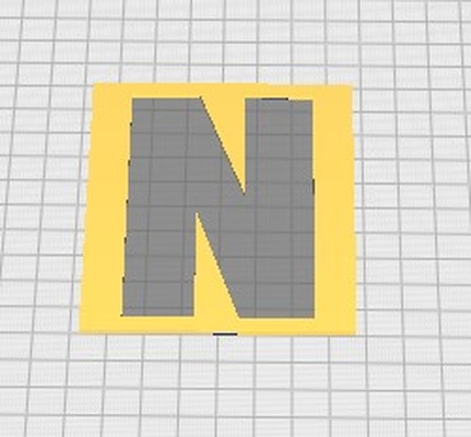 letter n art 3d print model - Mito3D