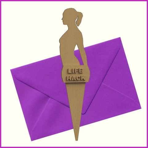 letter opener gadget bust woman tool 3D print model - Mito3D