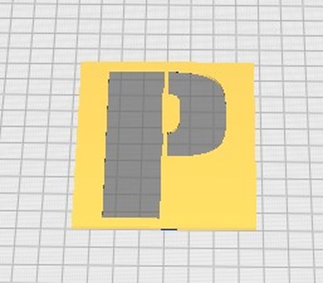 letter p art 3d print model - Mito3D