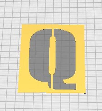 letter q art 3d print model - Mito3D