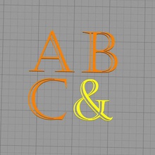letter stamp castellar font tool marker cake stamper tested character 3d print model - Mito3D