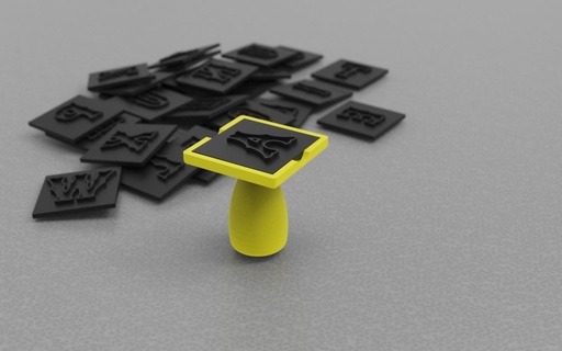 mektup pul deri 15 mm 15mm 3d print model - Mito3D