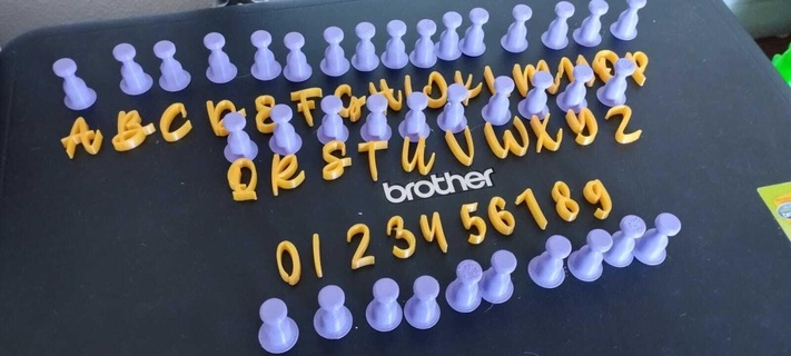 letras abultar estampado moldes sello tortas galletas 3d print model - Mito3D