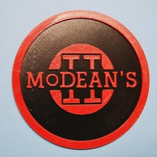 letterkenny modeans coaster art signes logos les montagnes russes 3d print model - Mito3D