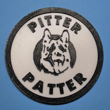 letterkenny pitter patter coaster art signs logos 3d print model - Mito3D