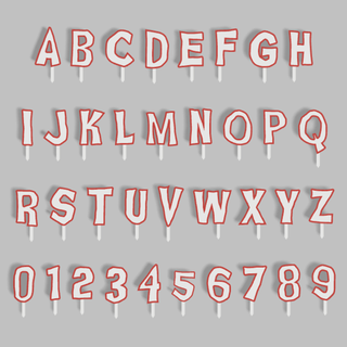 lettres anniversaire Gâteaux macabre style figures Nom textes décoration caractères 3d print model - Mito3D