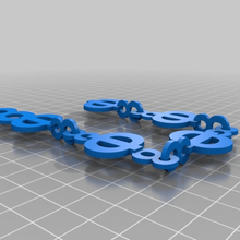 letters chain gang jewelry keychains 3d print model - Mito3D