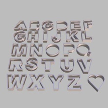 letters cookie cutter 3d print model - Mito3D