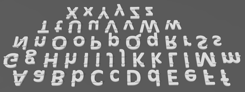 harfler mektup yazı tahtası eisel ayakta durmak Sanat işaret Menü afiş 3d print model - Mito3D