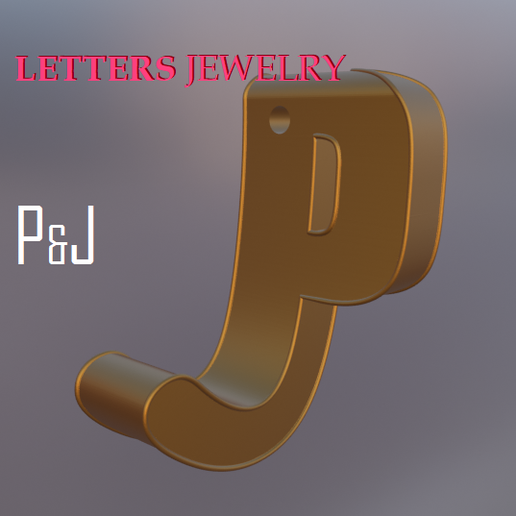 lettres bijoux monogramme lettre texte personnage 3D print model - Mito3D