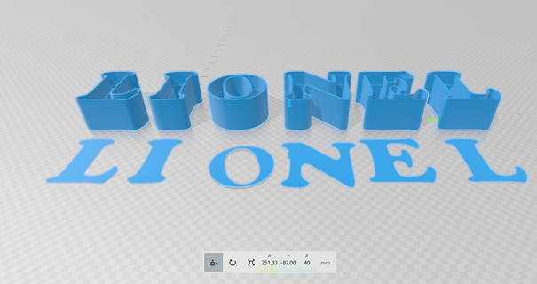 letters lionel l n e candy box name independent maker capital 3d print model - Mito3D