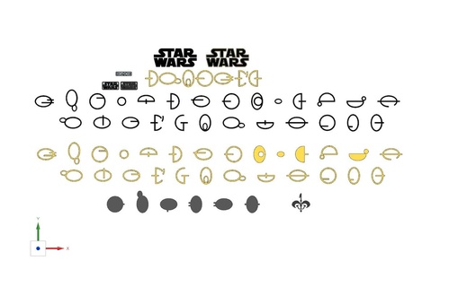 letters numbers futhark star wars alphabet logo starwars jedi text sources characters font vocabulary 3dletters naboo typography figures 3d print model - Mito3D