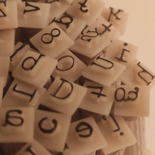 lettere numeri francobollo impostato punch font divagare macchina scrivere lettera numero simbolo argilla attrezzo frolla Pasticcino biscotti 3d print model - Mito3D