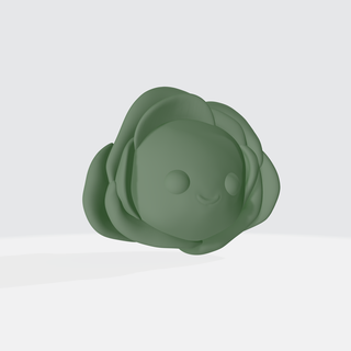 lattuga kawaii gioco kawaii lattuga cibo cartone animato personalizzato 3d print model - Mito3D