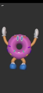 level doughnut homer sprinkles toy kids art 3d print model - Mito3D