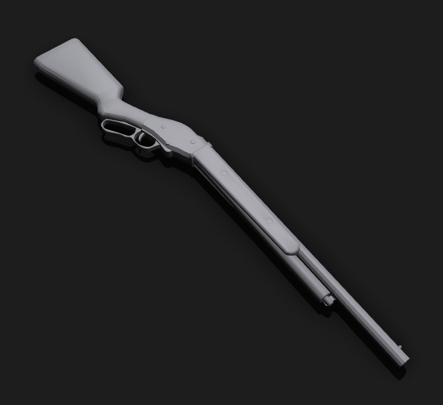 lever-action-shotgun propgun 1 size game ksg machinegun replicagun airsoft tactcial leveraction selfdefence dummy csgo pubg spas12 rifle prop pump spas counterstrike 3D print model - Mito3D