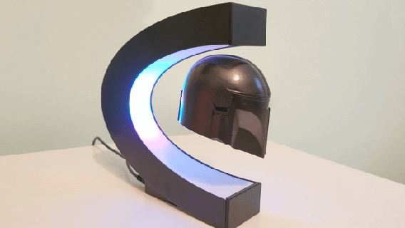 levitating mandalorian helmet 3d print model - Mito3D