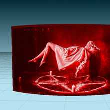 levitation lamp wiccan occult pentagram woman lady 3d print model - Mito3D