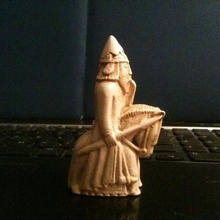 lewis chessmen knight game chess 3d print model - Mito3D