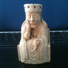 lewis chessmen queen game chess 3d print model - Mito3D
