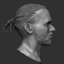 Lewis hamilton arte ritratto sportivo calcio uomo umano celebrità zbrush 3d print model - Mito3D