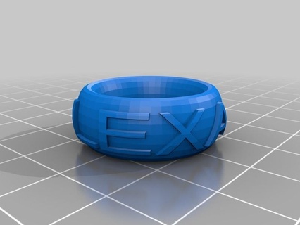 lexa 2 personnalisé texte bague bracelet couronne chose mode 3d print model - Mito3D