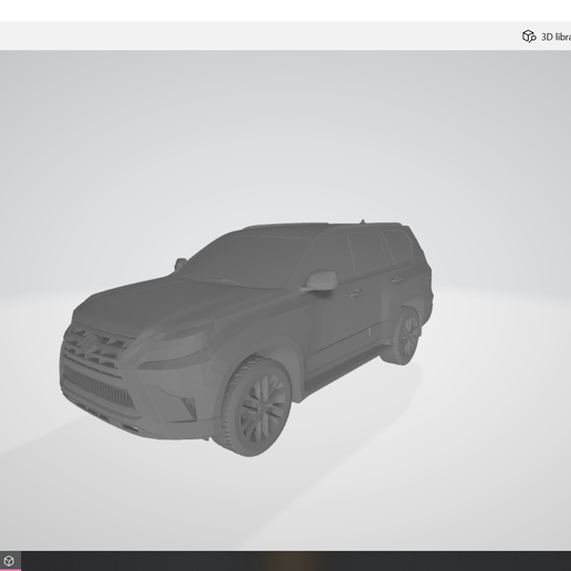 Lexus gx460 architecture 3D print model - Mito3D