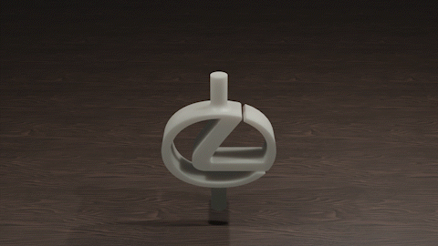 lexus keychain spins key ring car motorcycle automobile gadget 3d print model - Mito3D