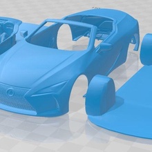 lexus lc 500 convertible 2021 printable car game slot scalextric tamiya rc miniz hobby micro 3d print model - Mito3D