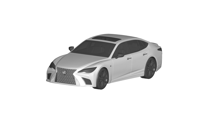 lexus ls f game car auto vehicle automobile transport rc ar vr game ready augmented reality virtual car3d 3d print model - Mito3D