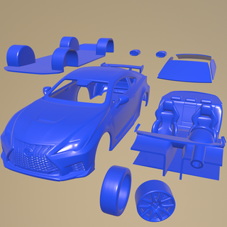 lexus rc-f track edition 2020 printable car separate parts body slot 1-10 scalextric tamiya rc miniz crawler kyosho axial traxxas micro 3d print model - Mito3D