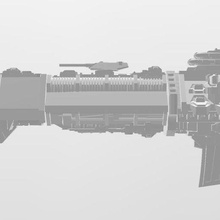 lfc ja'antine scimitar light cruiser 3d print model - Mito3D