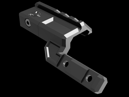lfm laser flashlight mount firearms tactical military weaponlight peq-15 3d print model - Mito3D