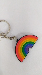 lgbt arcobaleno portachiavi chiave anelli colori 3d print model - Mito3D