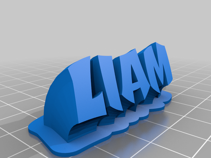 liam personalizado escritório 3d print model - Mito3D
