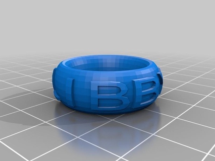 libby personalizzato testo squillare braccialetto corona moda 3d print model - Mito3D