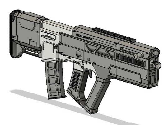 libertador super ar 5500 cosplay rifle armas vídeo juegos buzos infierno libertad superdemocracia nave estelar soldado 3d print model - Mito3D