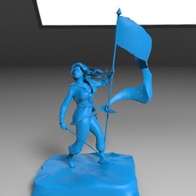 liberator 2 art woman sculpture tale warrior figurehead 3d print model - Mito3D