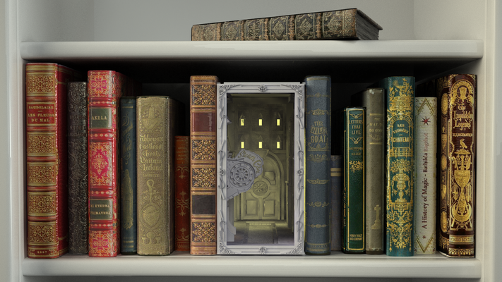 liberty city home book bookend of punk steampunk league jayce legends steam brass library arcane librarian booknooks libraries pilthover caithilin 3d print model - Mito3D