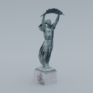 özgürlük heykel Budapeşte özgür anıt Macaristan kale Corte Kalesi 3d print model - Mito3D