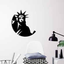 liberty statue wall decoration art newyork city nyc ny silhouette deco indoor 3d 2d 3d print model - Mito3D