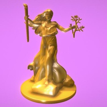 liberty woman gadget trophy american 3d print model - Mito3D