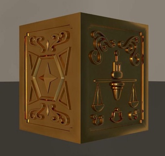 Libra dorado armadura caja Santo seiya anime libra zodíaco caballeros 3d Arte 3d print model - Mito3D